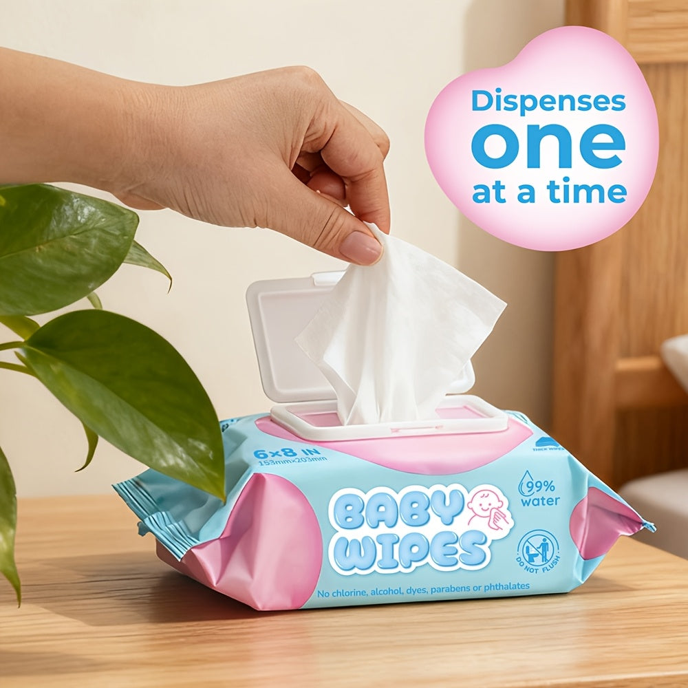 18 Packs Sensitive Baby Wipes, Toddlers Children Infants Wet Wipes, Unscented, Hypoallergenic, 99% Purified Water, 18 Flip-Top Packs ( 80 Wipes\u002Fpack, 1440 Wipes Total)