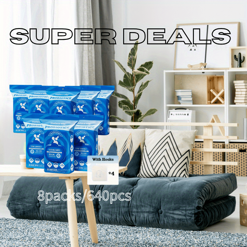 MATERN'ELLA 8Packs 640Counts Flushable Wet Wipes Plant Based Fibers with Probiotics Fragrance Free Sewer Safe Butt Wipe. Soft And Thick, Disposable & Rinse-Free Wet Wipes, Suitable for Incontinence And Personal Care.Halloween&Christmas Gifts!