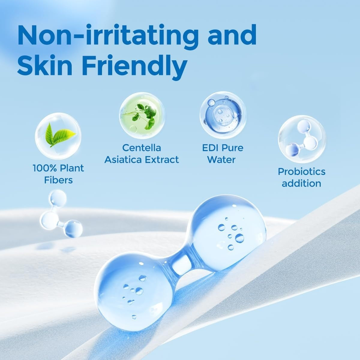 MATERN'ELLA 8Packs 640Counts Flushable Wet Wipes Plant Based Fibers with Probiotics Fragrance Free Sewer Safe Butt Wipe. Soft And Thick, Disposable & Rinse-Free Wet Wipes, Suitable for Incontinence And Personal Care.Halloween&Christmas Gifts!